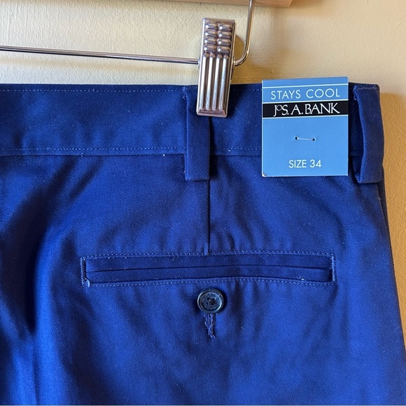 Jos. A. Bank Dark Navy Blue Chino Stay Cool Casual Shorts NWT Men’s Size 34 - Picture 5 of 7
